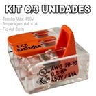 Kit 3 Conector Wago Emenda 3 Fios Mod. 221-613