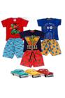 Kit 3 Conjunto Infantil Menino 6 Roupa Infantil 1 Brinquedo