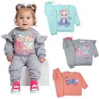 Kit 3 Conjunto Moletom Bebê Inverno Roupa De Frio Menina