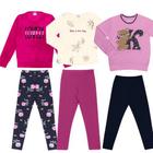 Kit 3 Conjuntos de Moletom Infantil Inverno Menina Conjunto de Inverno Feminino Lote com 3 Conjunto de Moletom Menina