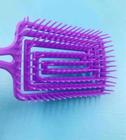 Kit 3 conjuntos Escovas para cabelo raquete hair quadrada flexível clássico