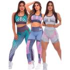 Kit 3 Conjuntos Femininos Para Academia Modelo Fitness Fashion