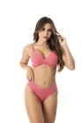 Kit 3 Conjuntos Lingerie Canelado Sexy Sensual Algodão Feminino Calcinha e Sutiã Com Bojo Confortável Langerie