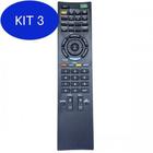 Kit 3 Controle Remoto para TV Sony Bravia LCD / LED