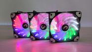 Kit 3 Cooler Fan gamer Rise Mode Wind, Rainbow, 120mm luzes RGB