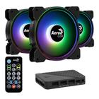 Kit 3 Cooler Gamer Saturn12 Aerocool + Hub + Controle