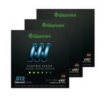 Kit 3 Cordas Giannini P/ Guitarra GEEGST12 Niquel 0.012
