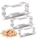 Kit 3 Cortadores De Biscoito Cachorro Molde De Osso Tamanhos