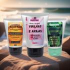 Kit 3 Creme clareador de virilhas axilas com açafrão, Rosa Mosqueta, Niacinamida, Dolomita