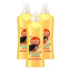 Kit 3 Creme de Pentear Infantil Seda Juntinhos Moana 300ml