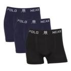 Kit 3 Cueca Boxer Polo Wear Masculina Sem Costura Box Adulto