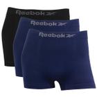 Kit 3 Cuecas Boxer Masculina Reebok Classic Microfibra Lisa