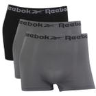 Kit 3 Cuecas Boxer Masculina Sem Costura Reebok Microfibra