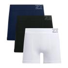 Kit 3 Cuecas Boxer Masculina Zee Rucci Microfibra Sem Costura Lisa