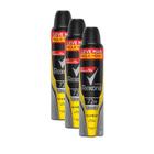 Kit 3 Desodorantes Antitranspirante Aerosol Masculino Rexona V8 72 horas 250ml