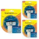 Kit 3 Disco de Corte para Porcelanato Diamantado Stamaco Fino Turbo Premium Gold Azul 4” 110mmx20mm