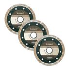Kit 3 Discos Diamantados 110mm Stamaco Cinza Turbo p/ Esmerilhadeiras Corta Porcelanatos Piso Cerâmica 45 graus ou Retos