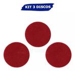 kit 3 Discos Limpeza Vermelha 410mm Enceradeira Scotch-brite 3m