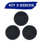 kit 3 Discos Removedores preto 350mm Enceradeira Scotch-brite 3m