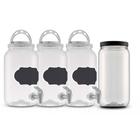 Kit 3 dispenser torneira branco + 1 pote sabao 2,7 preto