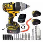 Kit 3 em 1 Furadeira Chave De Impacto Parafusadeira 48v Brushless Profissional