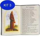 Kit 3 Enfeite Decorativo Resina Livro São Francisco De Assis