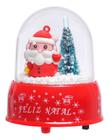 Kit 3 Enfeite Natal Globo D Flocos Neve Som E Luz Papai Noel