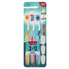 Kit 3 Escova Dental Cerdas Branqueadoras Limpador De Língua