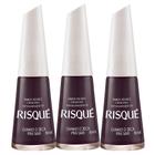 Kit 3 Esmalte Risqué Cor Chamei o Zeca Pra Sair com 8ml