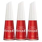 Kit 3 Esmalte Risqué Cor Love Hipoalergênico com 8ml