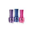 Kit 3 Esmaltes Glitter New Fashion Color Ana Kichmann