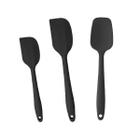 Kit 3 Espátulas De Silicone Para Cozinha Reforçada Preta-