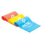 Kit 3 Faixas Elásticas Latex Band com Níveis de Resistência para Treino e Alongamento - Acte Sports