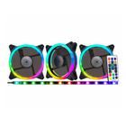 Kit 3 Fans Coolers Ventilador ARGB c/ Fita Controladora RGB