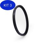 Kit 3 Filtro Uv Ø 58Mm Com Estojo Para Proteção Objetiva Lente