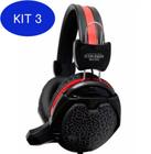 Kit 3 Fone Ouvido Headset Gamer Led Microfone X - Soldado