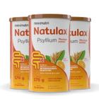 Kit 3 Fonte de Fibras com Psyllium Natulax Sabor Laranja 176g Maxinutri