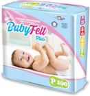 Kit 3 Fralda Descartável Baby Felt Noturna Infantil P - 100 Unidades