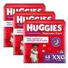 Kit 3 Fralda Roupinha Huggies Supreme Care Tamanho XXG Pacote Hiper 48 Fraldas Descartáveis