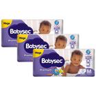 Kit 3 Fraldas Babysec Galinha Pintadinha Premium Tamanho M 32 unidades cada