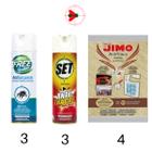 Kit 3 Free Inset Ácaro + 3 Set Inset Traças +4 Cartela Traça