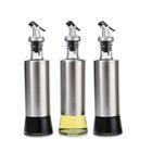 Kit 3 Galheteiro Porta Azeite Vinagre Em Inox E Vidro 300ml