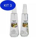 Kit 3 Galheteiro Vidro 2 Peças Spray Vinagre Azeite Tempere Fácil