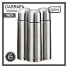 Kit 3 Garrafa térmica squeeze Inox Com Tampa Dosadora 500ml