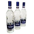 Kit 3 garrafas 1 litro vodka finlandia original importada