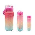 Kit 3 Garrafas Squeeze 2L- 900ml-300ml Adesivo Canudo - Pink - Friburgo Comercial e Eletronic