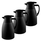 Kit 3 Garrafas Térmica Bule Antigota 650ml Café Chá Uz Preto