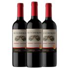 Kit 3 Garrafas Vinho Tinto Concha y Toro Reservado Cabernet Sauvignon 750ml