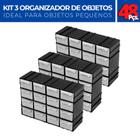 Kit 3 Gaveteiros Organizador Objetos Pequenos c/ 48 Gavetas