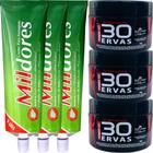 Kit 3 Gel 30 Ervas Power 300g + 3 Creme Para Massagem Mil Dores 100g